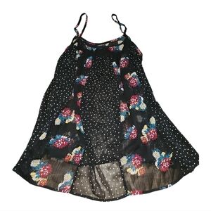 Torrid 2 Sheer Tank Top Floral Polka Dot Flowy Plus Blouse